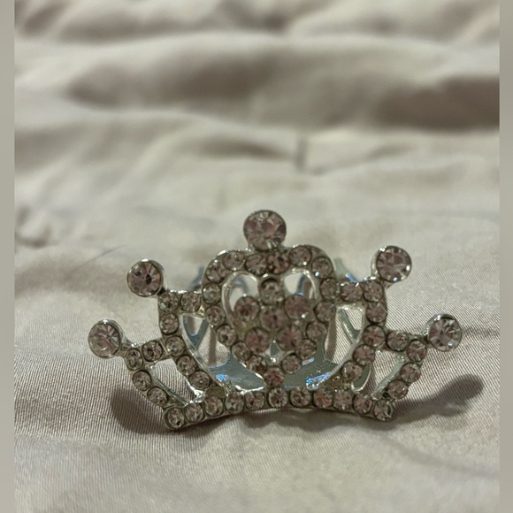 Tiara rhinestone, mini hair clip - Picture 2 of 6